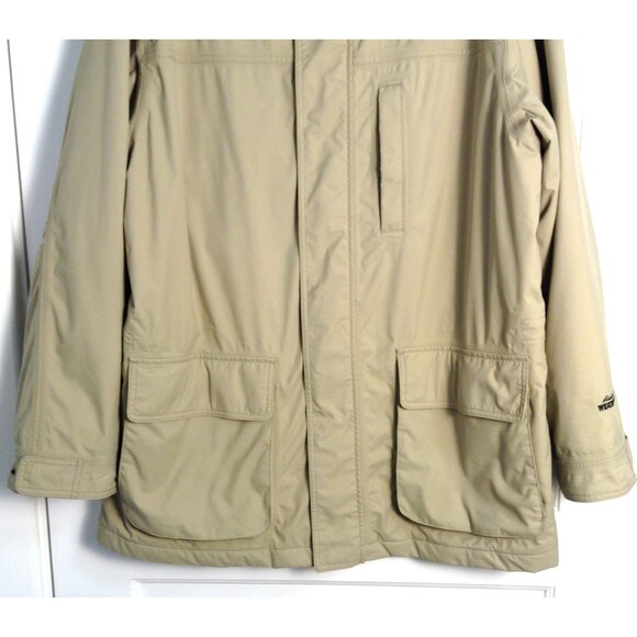 Eddie Bauer Weatheredge Jacket Men L Khaki Thinsulate Nylon Zip Cargo Barn Chore - Picture 3 of 9